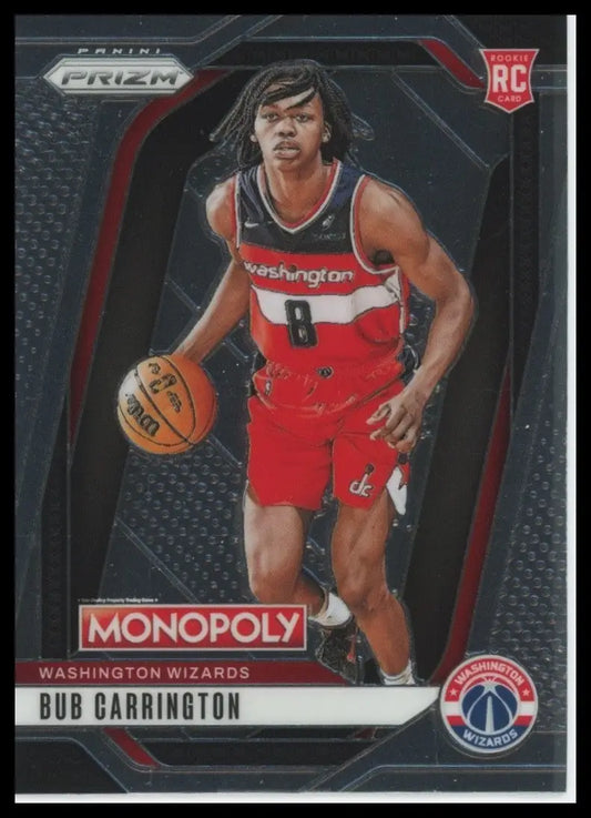 2024-25 Panini Prizm Monopoly Bub Carrington Rookie #87 Washington Wizards Card