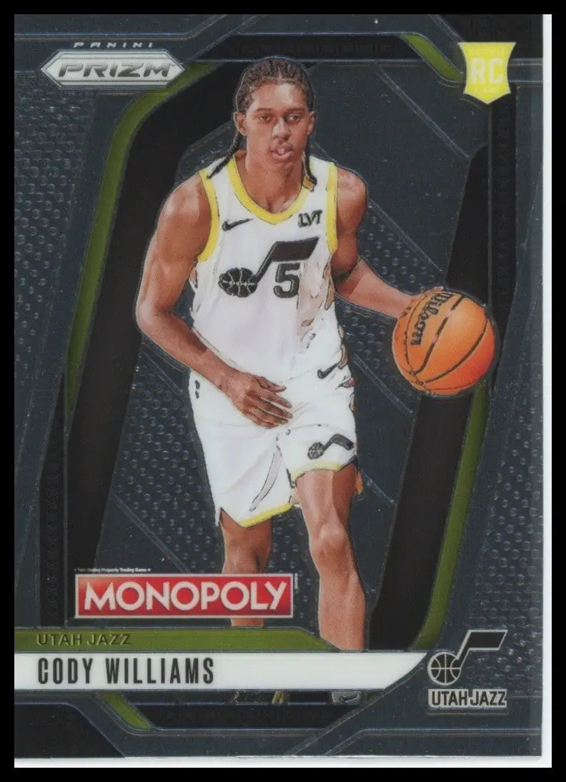 2024-25 Panini Prizm Monopoly Cody Williams Rookie #35 Utah Jazz Basketball Card