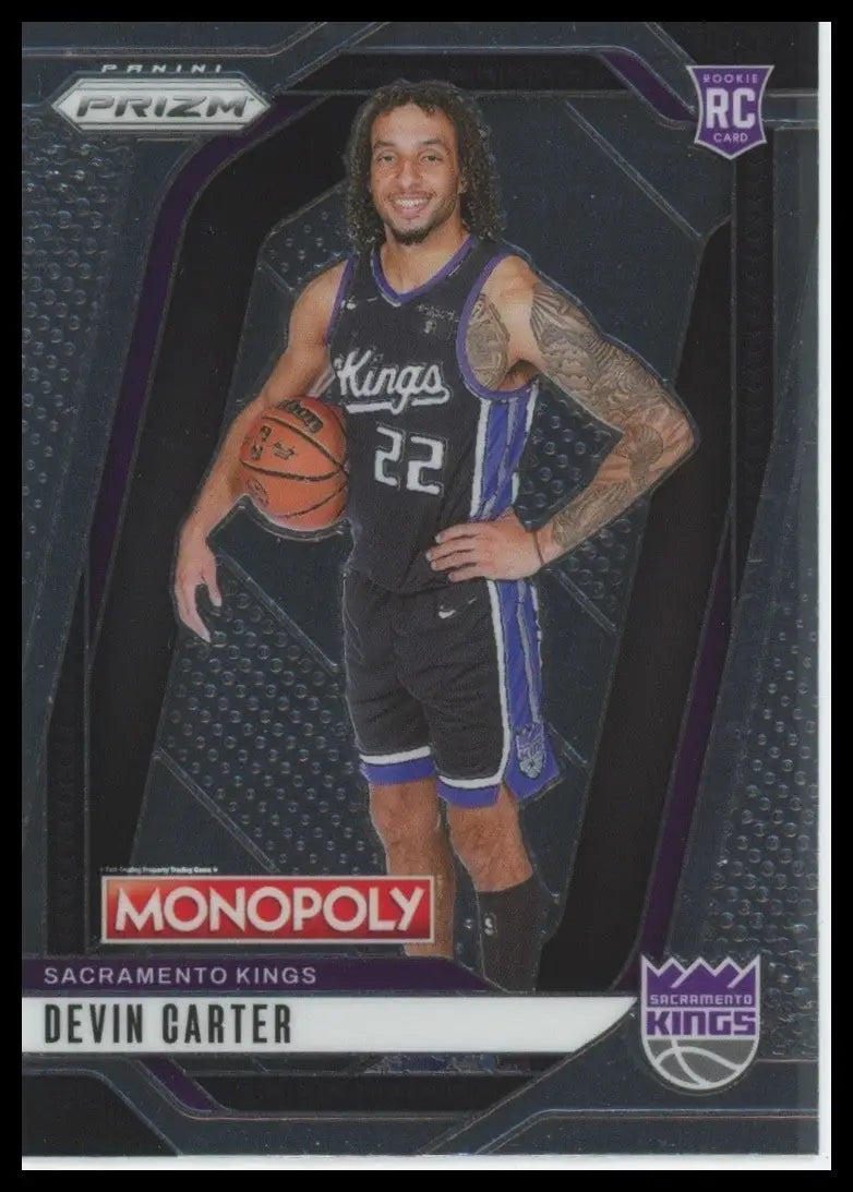 2024-25 Panini Prizm Monopoly Devin Carter Rookie #39 Sacramento Kings Card NBA