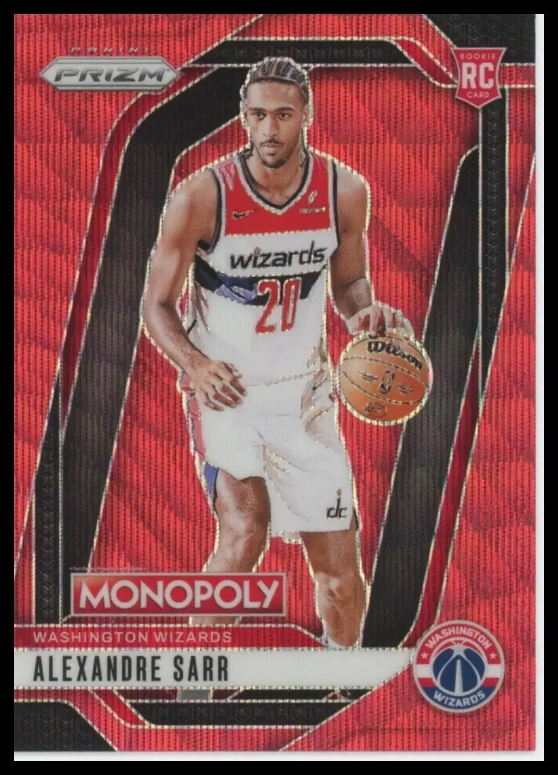 2024-25 Panini Prizm Monopoly Red Alexandre Sarr Rookie #86 Washington Wizards - Basketball Card Single