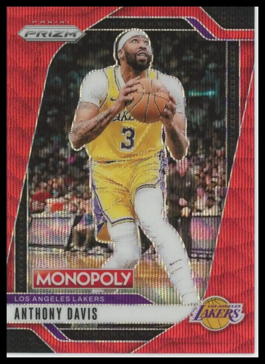 2024-25 Panini Prizm Monopoly Red Anthony Davis #44 Los Angeles Lakers Card NBA - Basketball Card Single