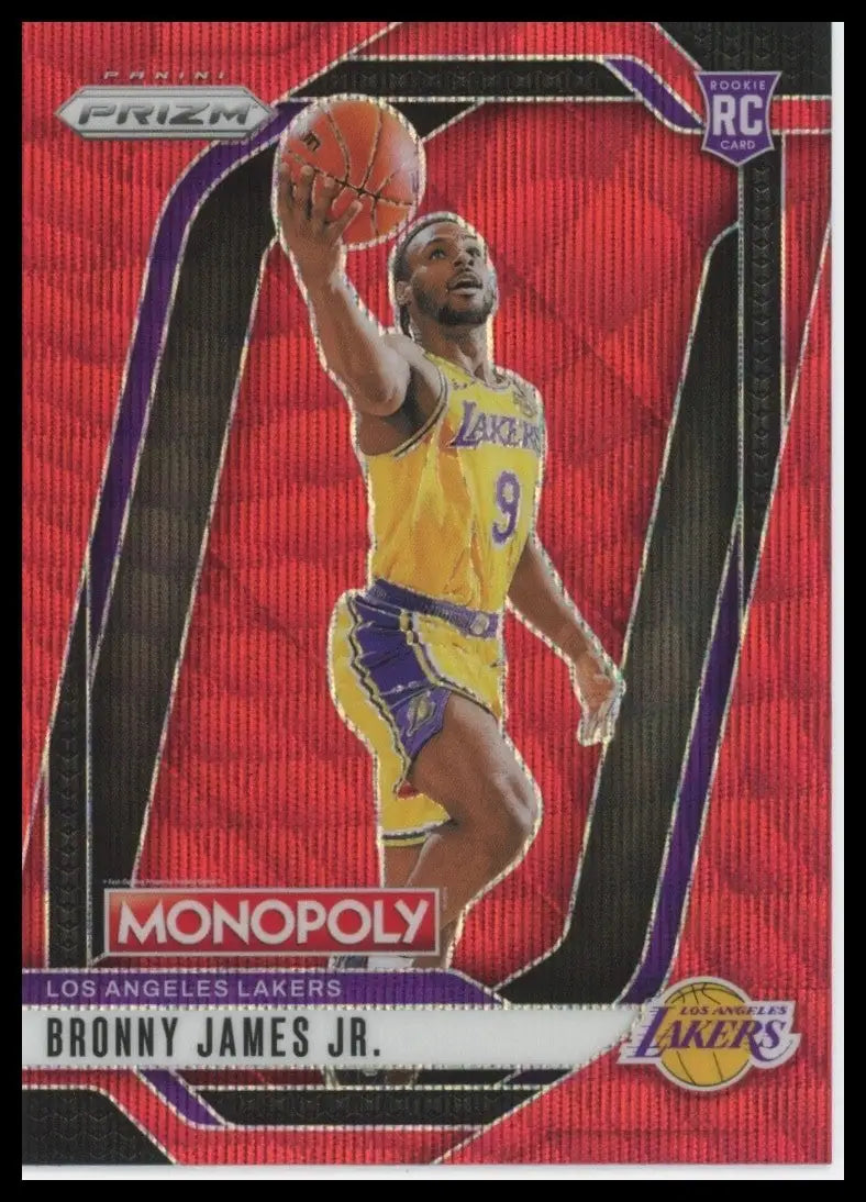 2024-25 Panini Prizm Monopoly Red Bronny James Rookie #45 Los Angeles Lakers NBA - Basketball Card Single