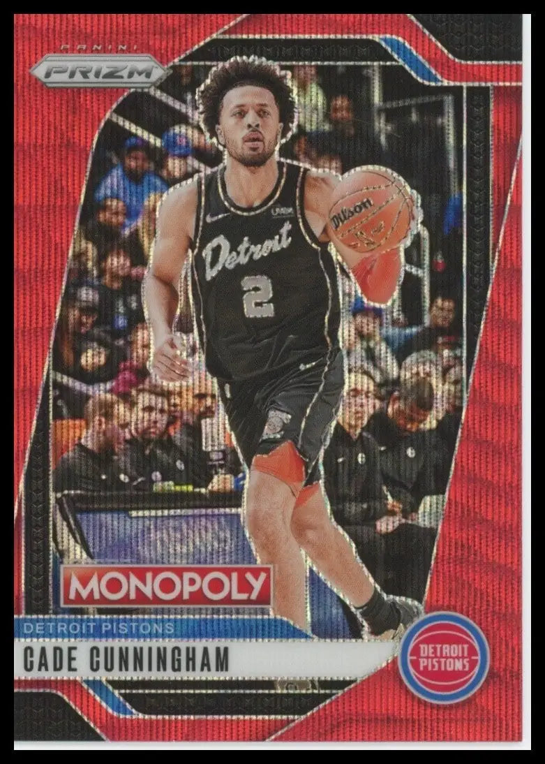 2024-25 Panini Prizm Monopoly Red Cade Cunningham #64 Detroit Pistons Basketball - Basketball Card Single