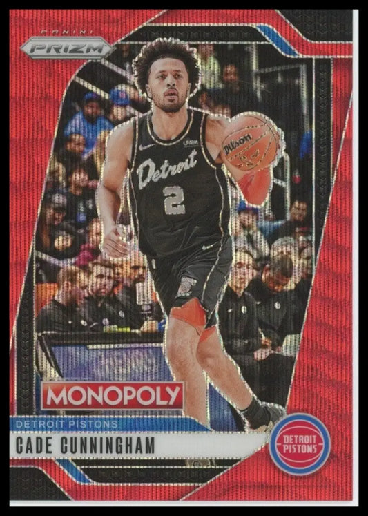 2024-25 Panini Prizm Monopoly Red Cade Cunningham #64 Detroit Pistons Basketball - Basketball Card Single