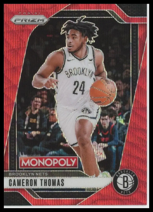 2024-25 Panini Prizm Monopoly Red Cameron Thomas #52 Brooklyn Nets Basketball - Basketball Card Single