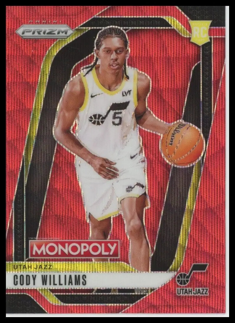 2024-25 Panini Prizm Monopoly Red Cody Williams Rookie #35 Utah Jazz Basketball - Basketball Card Single