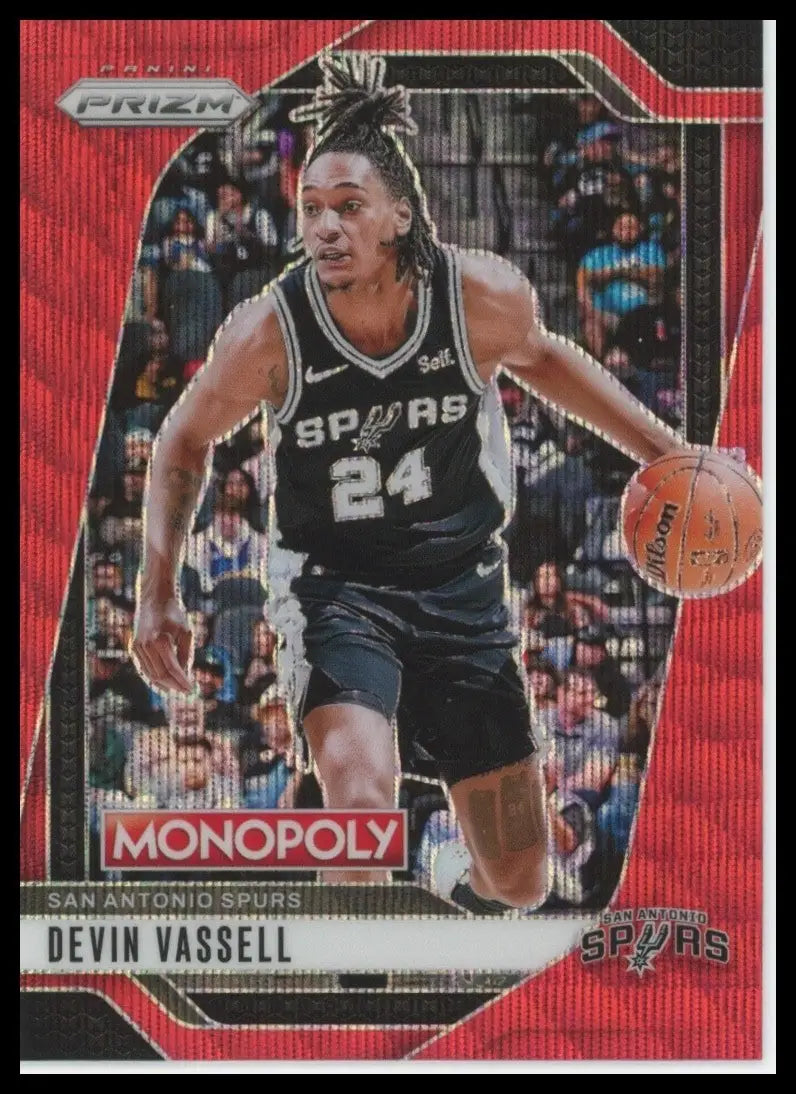 2024-25 Panini Prizm Monopoly Red Devin Vassell #74 San Antonio Spurs Basketball - Basketball Card Single
