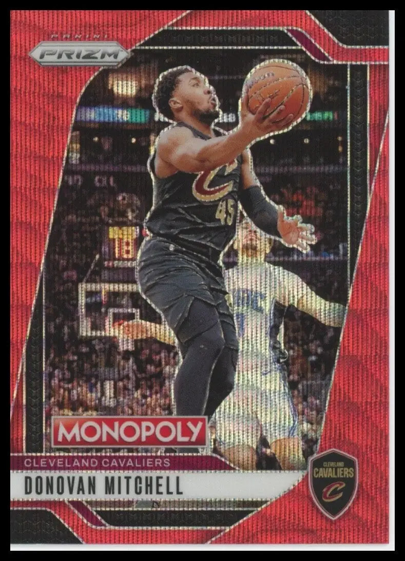 2024-25 Panini Prizm Monopoly Red Donovan Mitchell #13 Cleveland Cavaliers Card - Basketball Card Single
