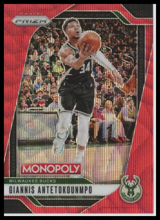 2024-25 Panini Prizm Monopoly Red Giannis Antetokounmpo #7 Milwaukee Bucks Card - Basketball Card Single