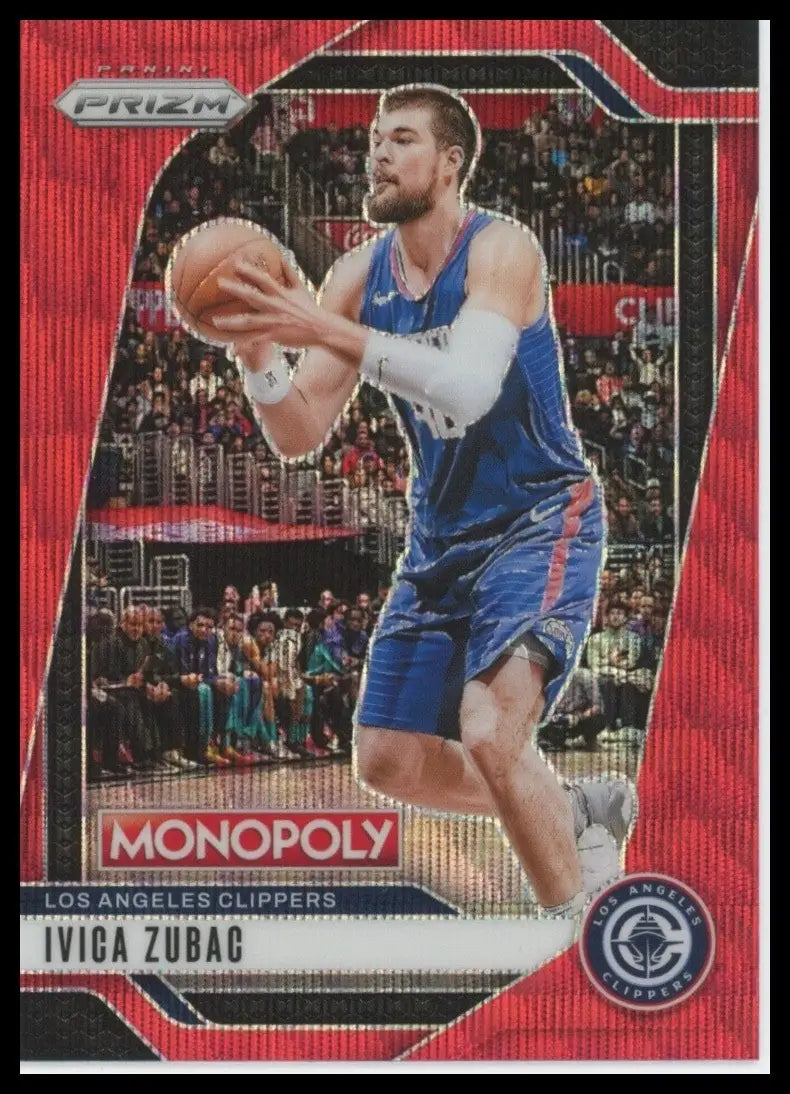 2024-25 Panini Prizm Monopoly Red Ivica Zubac #21 Los Angeles Clippers Card NBA - Basketball Card Single
