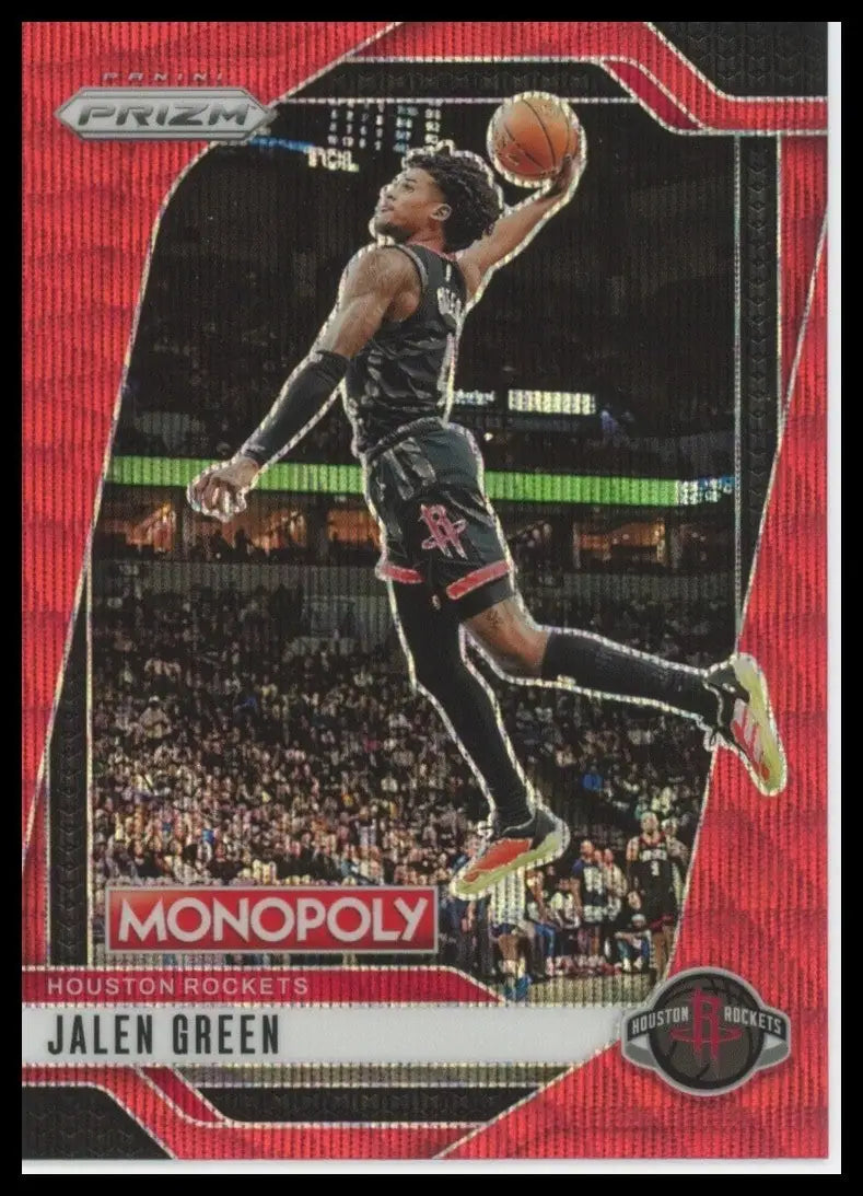 2024-25 Panini Prizm Monopoly Red Jalen Green #71 Houston Rockets Basketball NBA - Basketball Card Single