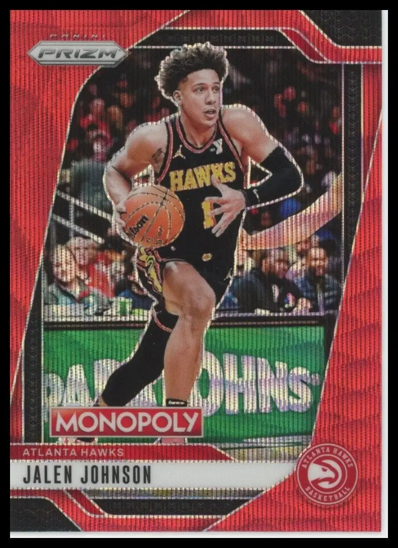 2024-25 Panini Prizm Monopoly Red Jalen Johnson #26 Atlanta Hawks Basketball NBA - Basketball Card Single