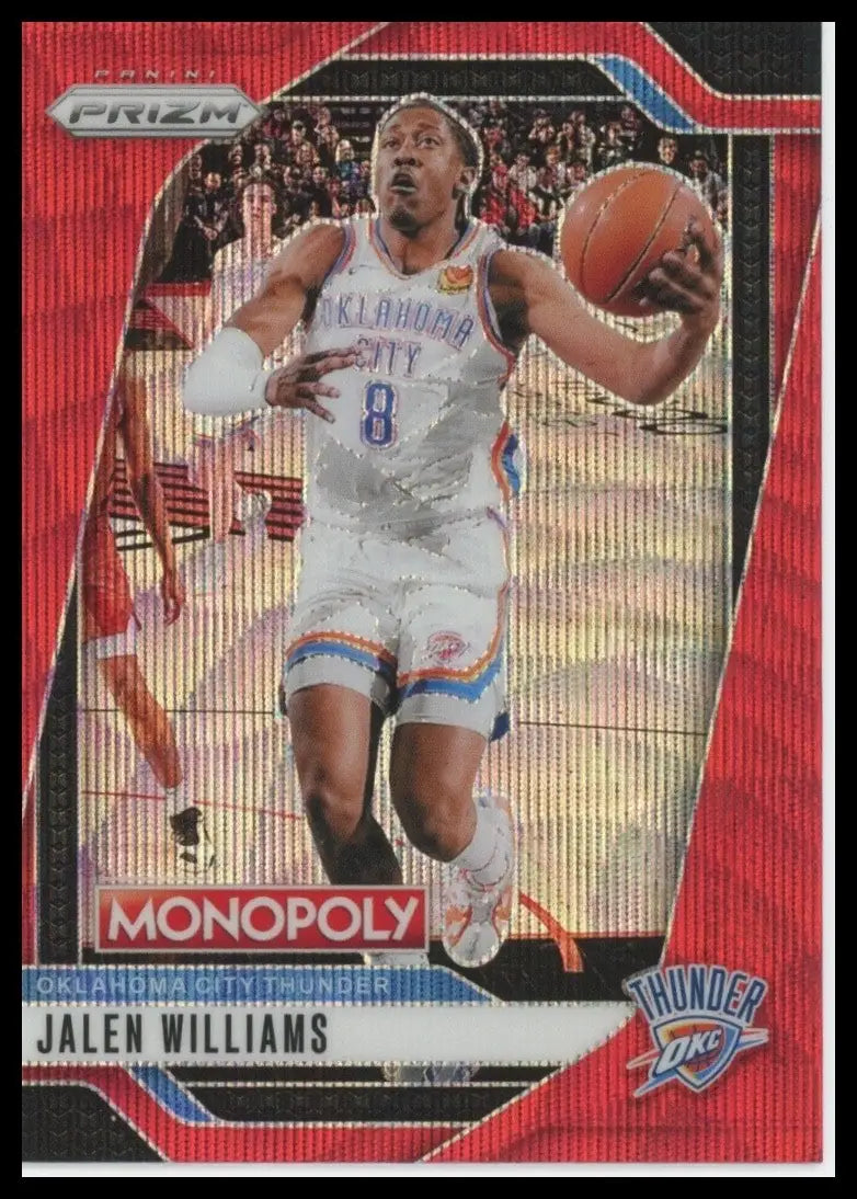 2024-25 Panini Prizm Monopoly Red Jalen Williams #81 Oklahoma City Thunder Card - Basketball Card Single