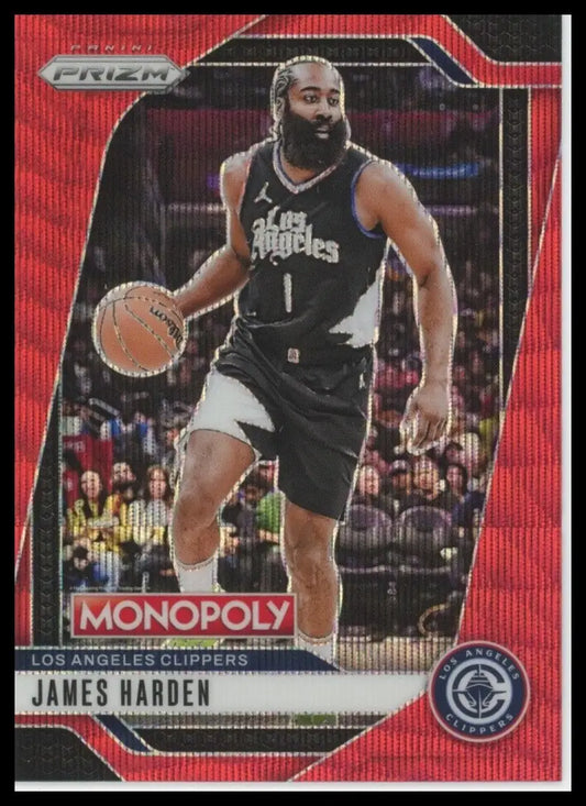 2024-25 Panini Prizm Monopoly Red James Harden #20 Los Angeles Clippers Card NBA - Basketball Card Single