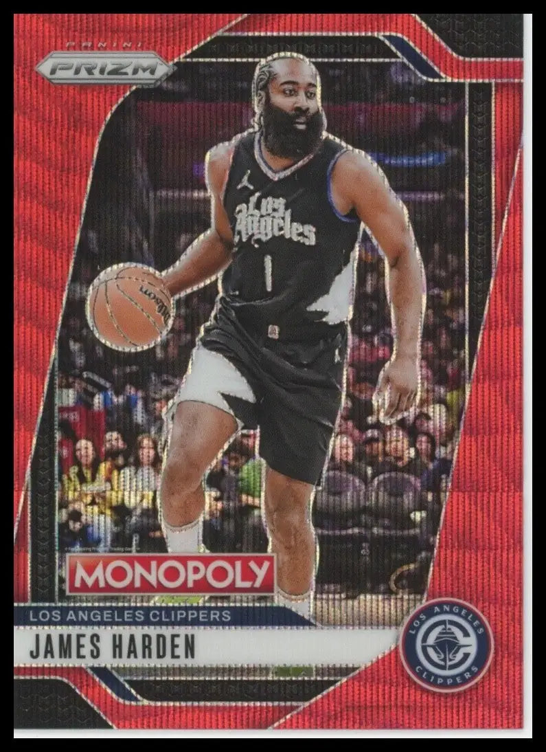 2024-25 Panini Prizm Monopoly Red James Harden #20 Los Angeles Clippers Card NBA - Basketball Card Single