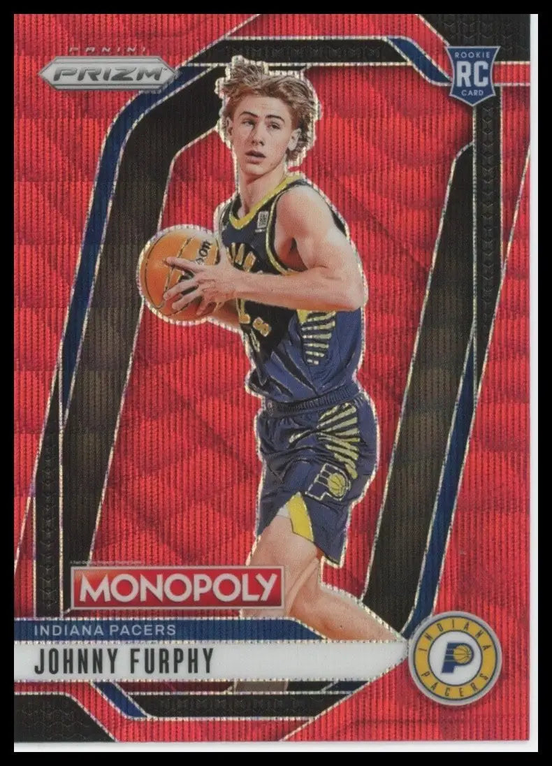 2024-25 Panini Prizm Monopoly Red Johnny Furphy Rookie #60 Indiana Pacers Card - Basketball Card Single