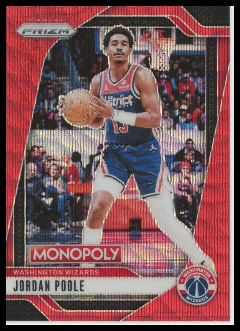 2024-25 Panini Prizm Monopoly Red Jordan Poole #85 Washington Wizards Basketball - Basketball Card Single