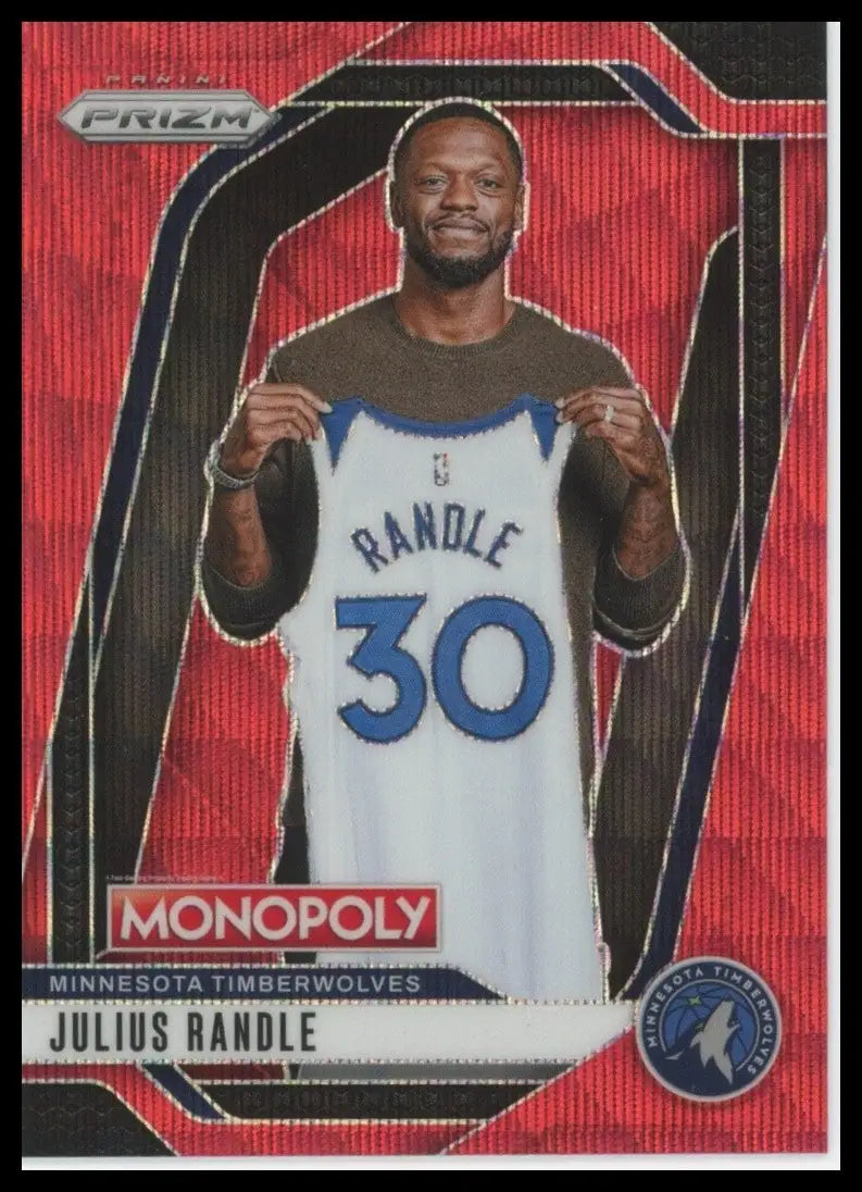 2024-25 Panini Prizm Monopoly Red Julius Randle #41 Minnesota Timberwolves Card - Basketball Card Single