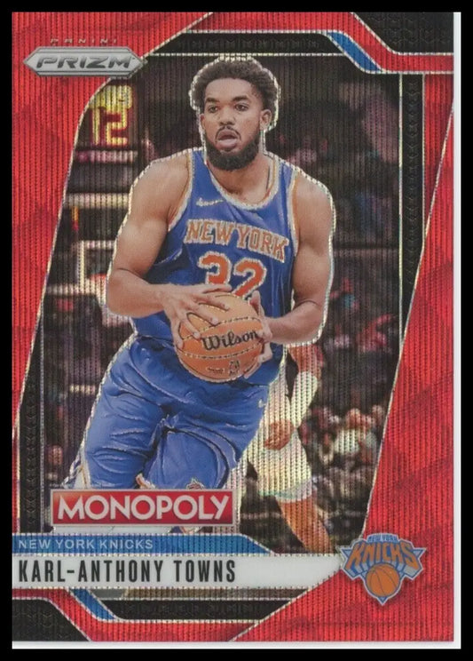 2024-25 Panini Prizm Monopoly Red Karl Anthony Towns #89 New York Knicks Card - Basketball Card Single