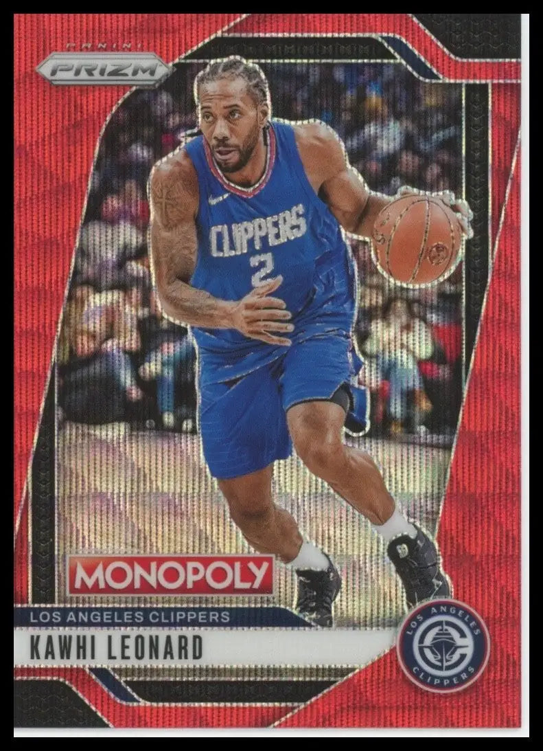 2024-25 Panini Prizm Monopoly Red Kawhi Leonard #19 Los Angeles Clippers Card - Basketball Card Single