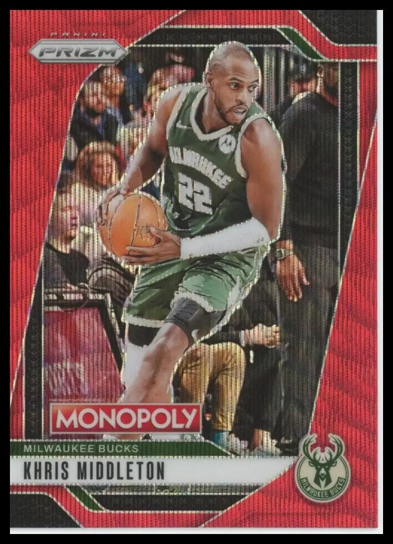 2024-25 Panini Prizm Monopoly Red Khris Middleton #9 Milwaukee Bucks Basketball - Basketball Card Single