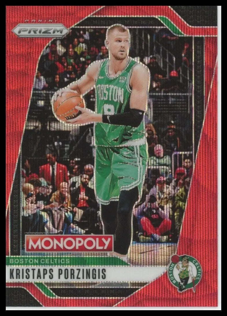 2024-25 Panini Prizm Monopoly Red Kristaps Porzingis #18 Boston Celtics Card NBA - Basketball Card Single