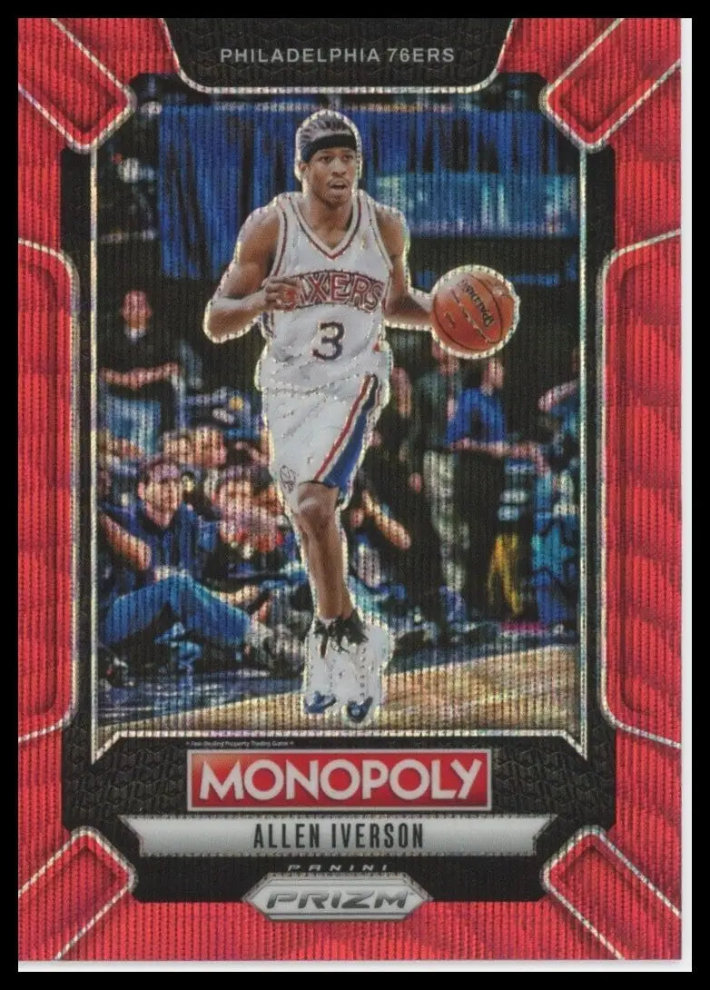 2024-25 Panini Prizm Monopoly Red Legends Allen Iverson #LEG1 Philadephia 76ers - Basketball Card Single