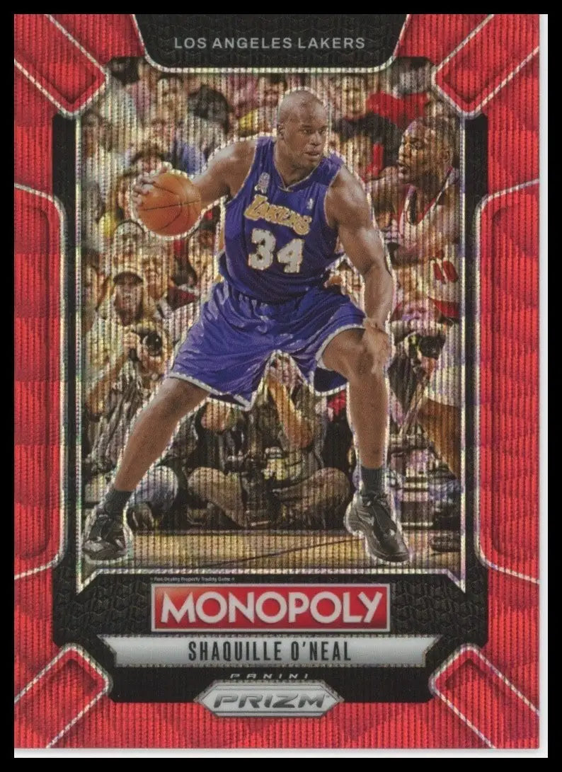 2024-25 Panini Prizm Monopoly Red Legends Shaquille ONeal #LEG2 LA Lakers Card - Basketball Card Single