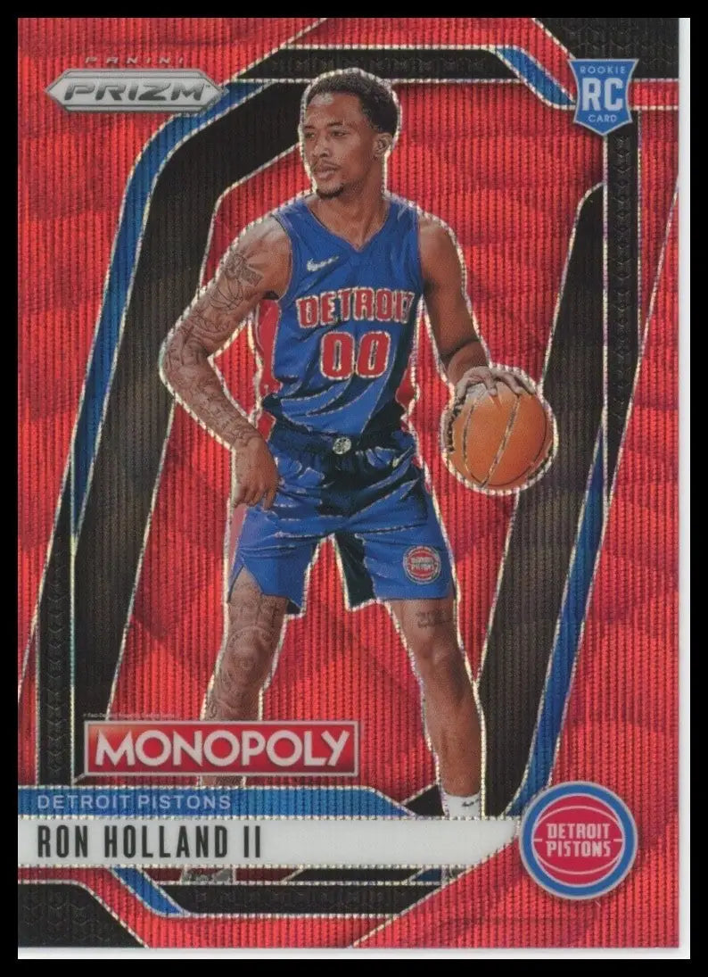 2024-25 Panini Prizm Monopoly Red Ron Holland II Rookie #66 Detroit Pistons Card - Basketball Card Single