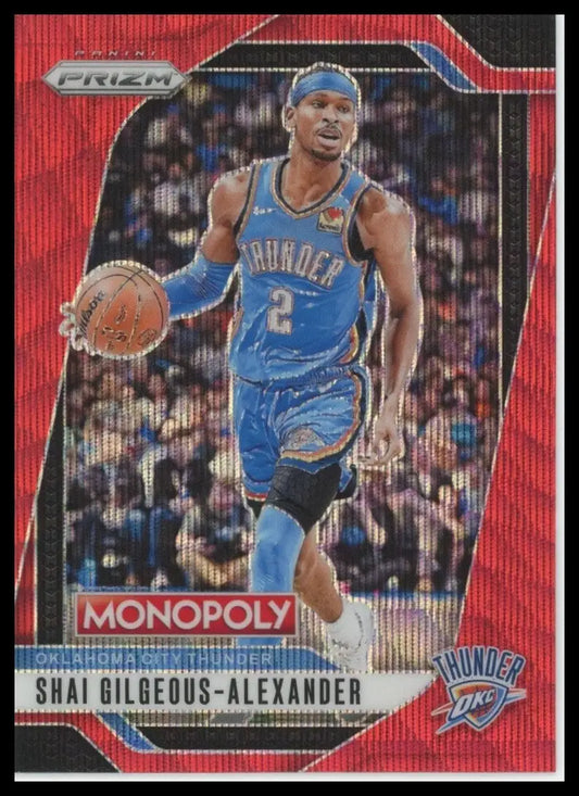 2024-25 Panini Prizm Monopoly Red Shai Gilgeous Alexander #79 OKC Thunder Card - Basketball Card Single