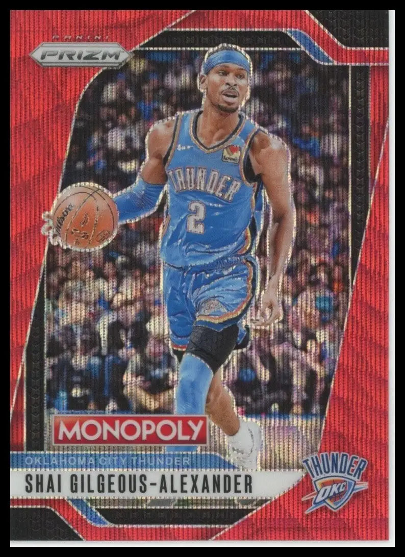 2024-25 Panini Prizm Monopoly Red Shai Gilgeous Alexander #79 OKC Thunder Card - Basketball Card Single