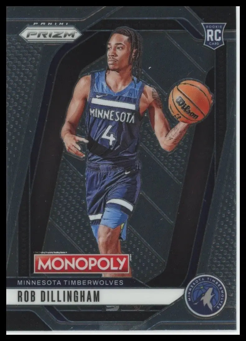 2024-25 Panini Prizm Monopoly Rob Dillingham Rookie #90 Minnesota Timberwolves