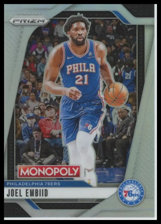 2024-25 Panini Prizm Monopoly Silver Joel Embiid #1 Philadelphia 76ers Card NBA - Basketball Card Single
