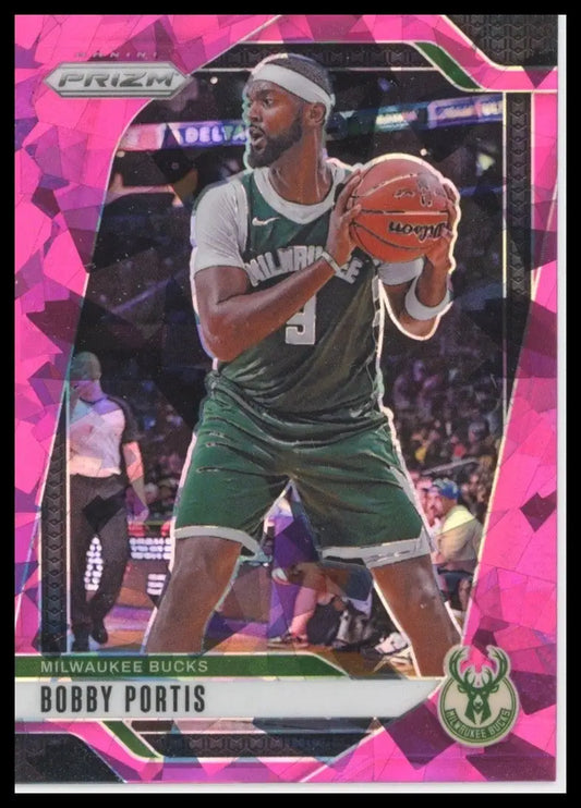 2024-25 Panini Prizm Pink Ice Bobby Portis #206 Milwaukee Bucks Basketball Card - Basketball Card Single