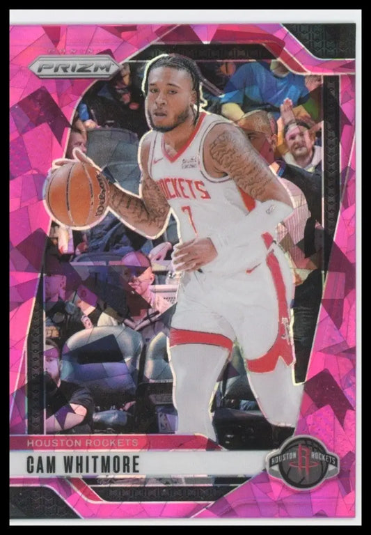 2024-25 Panini Prizm Pink Ice Cam Whitmore #110 Houston Rockets Basketball Card