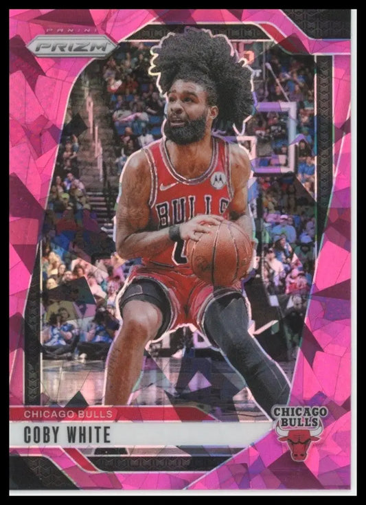 2024-25 Panini Prizm Pink Ice Coby White #70 Chicago Bulls Basketball Card NBA