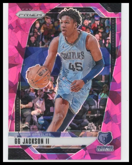 2024-25 Panini Prizm Pink Ice GG Jackson #208 Memphis Grizzlies Basketball Card - Basketball Card Single
