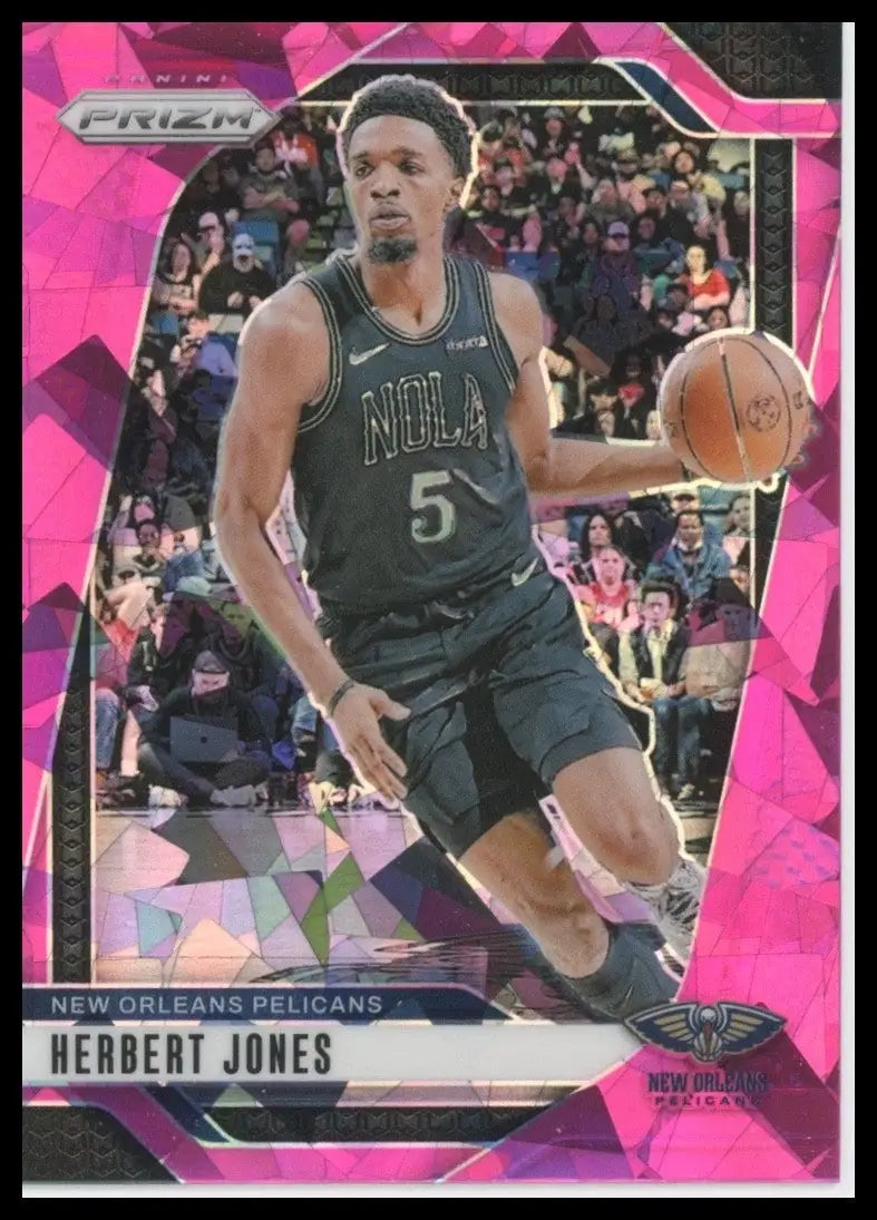 2024-25 Panini Prizm Pink Ice Herbert Jones #123 New Orleans Pelicans Basketball
