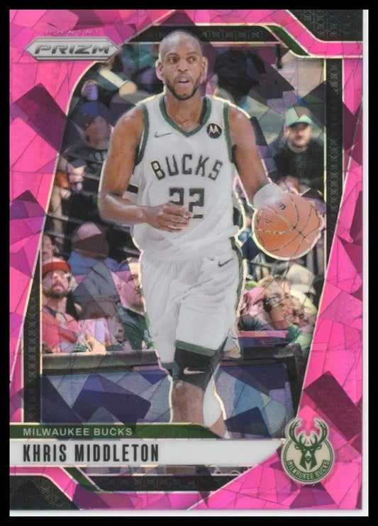 2024-25 Panini Prizm Pink Ice Khris Middleton #153 Milwaukee Bucks Basketball