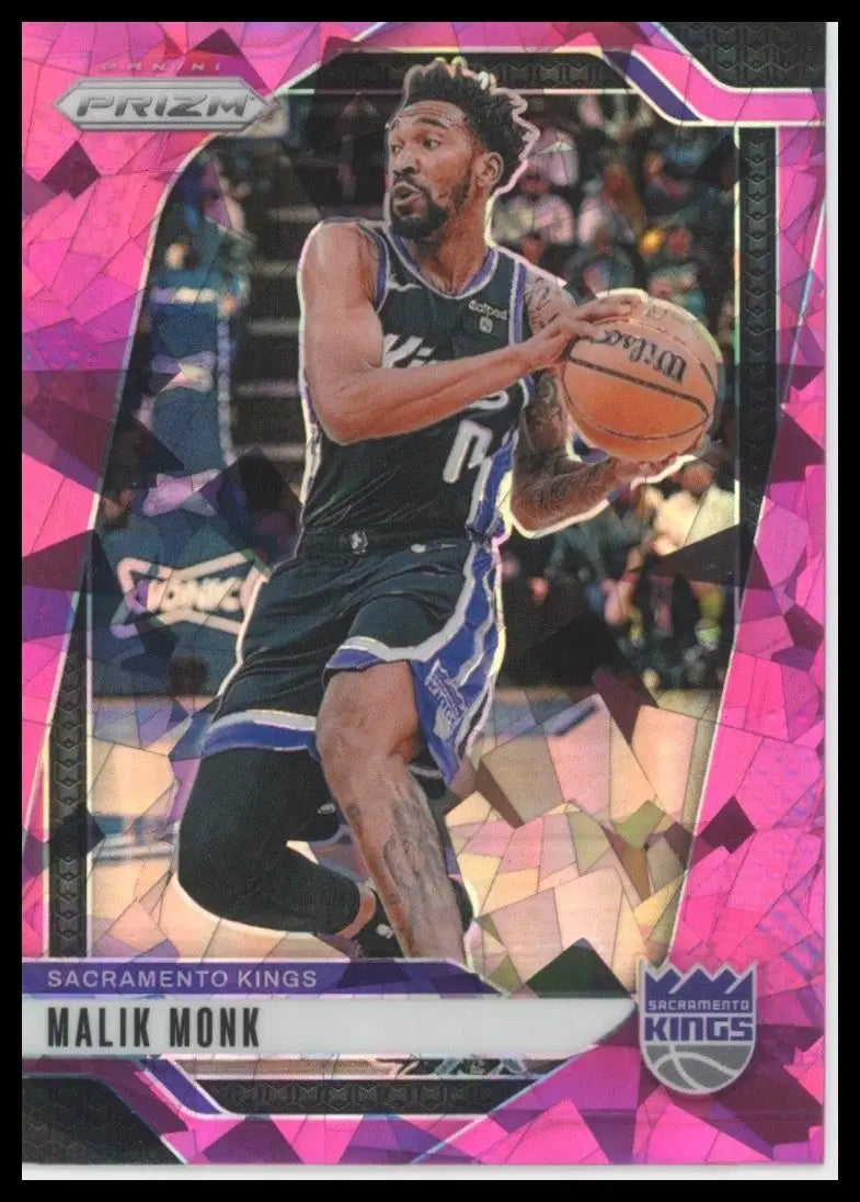 2024-25 Panini Prizm Pink Ice Malik Monk #93 Sacramento Kings Basketball Card - Basketball Card Single