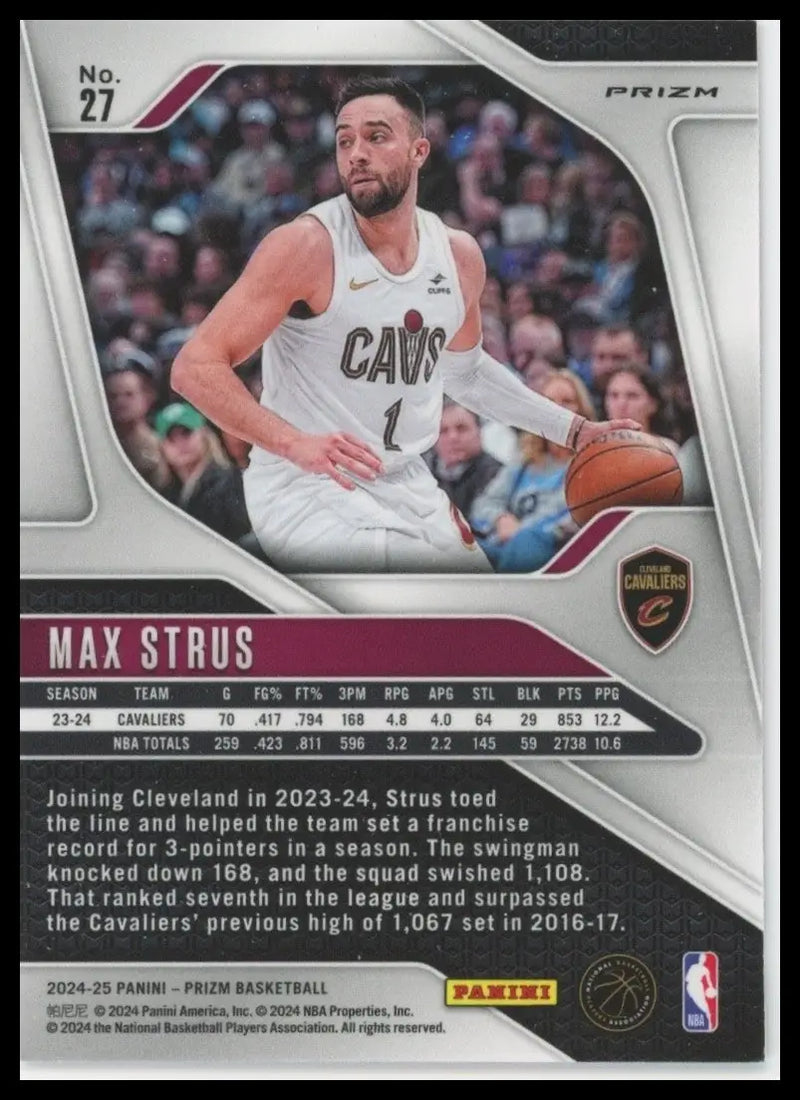 2024-25 Panini Prizm Pink Ice Max Strus #27 Cleveland Cavaliers Basketball Card - Basketball Card Single