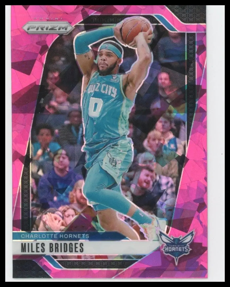 2024-25 Panini Prizm Pink Ice Miles Bridges #43 Charlotte Hornets Basketball NBA - Basketball Card Single