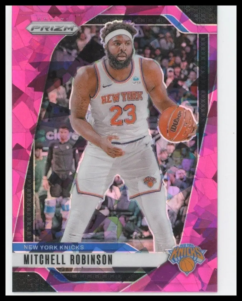 2024-25 Panini Prizm Pink Ice Mitchell Robinson #156 New York Knicks Basketball