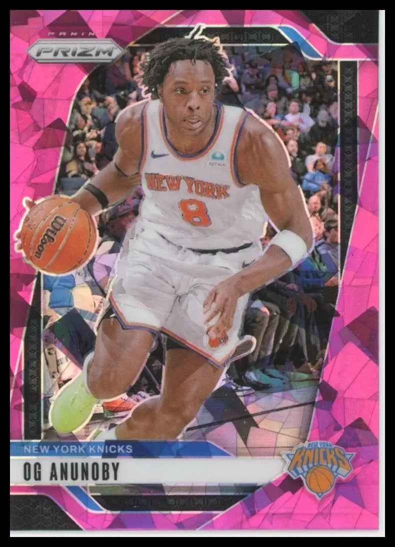 2024-25 Panini Prizm Pink Ice OG Anunoby #149 New York Knicks Basketball Card - Basketball Card Single