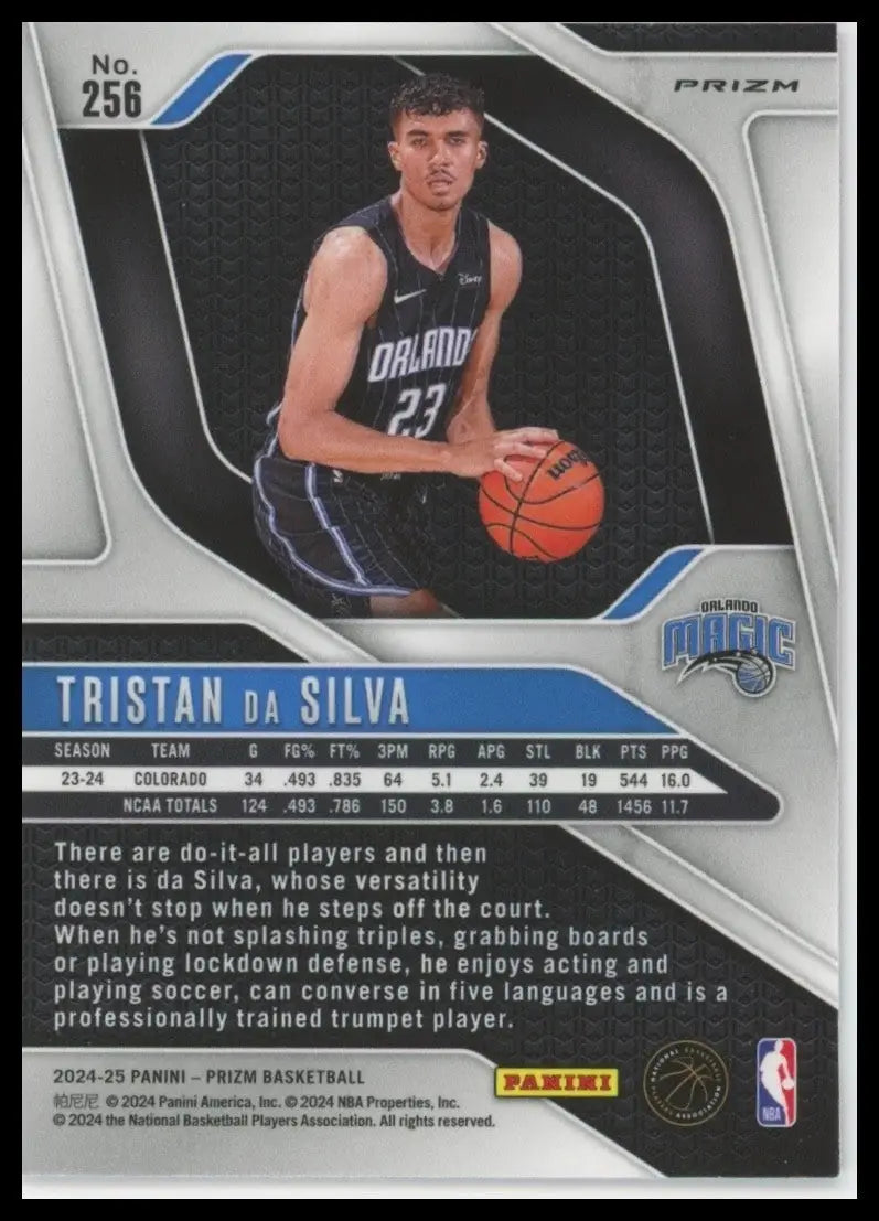2024-25 Panini Prizm Pink Ice Tristan da Silva Rookie #256 Orlando Magic Card