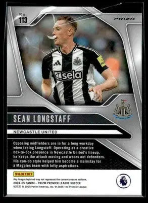 2024-25 Panini Prizm Premier League #113 Sean Longstaff Silver - Soccer Card Single