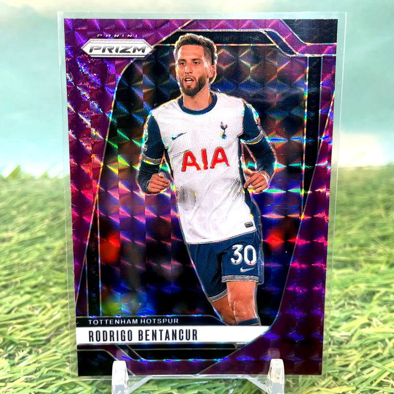 2024-25 Panini Prizm Premier League #83 Rodrigo Bentancur Purple Mosaic #/249 - Soccer Card Single