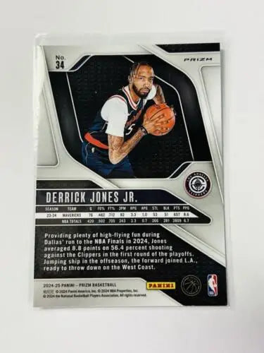 Derrick Jones Jr. basketball card showcasing Panini Prizm Prizms Green original gloss