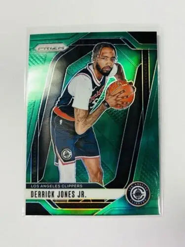 Derrick Jones Jr basketball card from 2024-25 Panini Prizm Prizms Green series