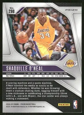 2024-25 Panini Prizm Shaquille O’Neal #290 Pink Pink Ice Basketball - Basketball Card Single